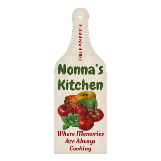 "Nonna's Kitchen" Off-White Schneidebrett (Vorderseite)