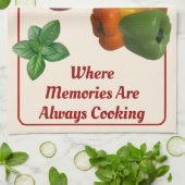 "Nonna's Kitchen" Offenes Küchentuch (Gefaltet)