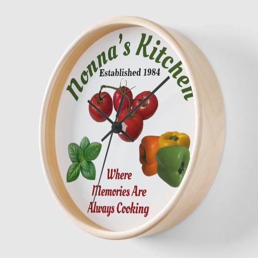 Nonna's Kitchen Wall Uhr (Winkel)