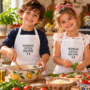 Nonnas kleiner Helfer Kinder - Italienische Flagge Kinderschürze