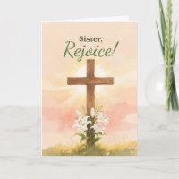 Nonne Ostern Freue dich Kreuz und Lilien Katholisc