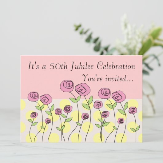 Nonnen 50. Jubiläum - Einladung (Stehend Vorderseite)