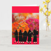 Nonnen 50. Jubiläum - Geschenke für Blumendesign Karte (Gelbe Blume)