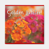 Nonnen 50. Jubiläum - Geschenke für Blumendesign Magnet (Vorne)