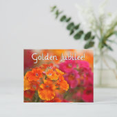 Nonnen 50. Jubiläum - Geschenke für Blumendesign Postkarte (Stehend Vorderseite)