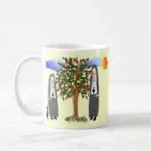 Nonnen Äpfelkarten und Geschenke stehlen Kaffeetasse (Links)