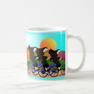 Nonnen auf Fahrrad-Kunst-Geschenken Kaffeetasse