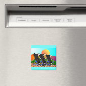 Nonnen auf Fahrrädern Kunstgeschenke Magnet (In Situ (Geschirrspüler))
