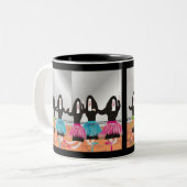 Nonnen-Ballerina-Geschenke Zweifarbige Tasse (Vorderseite Links)