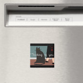 Nonnen "Denken Sie an Sie" Karten & Geschenke-Katz Magnet (In Situ (Geschirrspüler))