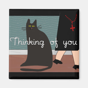 Nonnen ", die an Sie" Karten u. Geschenk-Katze Magnet