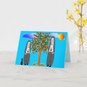 Nonnen, die Apfel-Karten u. Geschenke stehlen Karte (Gelbe Blume)