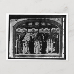 Nonnen, die die Kranken im Hotel Dieu pflegen Postkarte