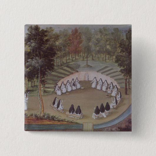 Nonnen, die in der Einsamkeit sich treffen Button (Vorderseite)