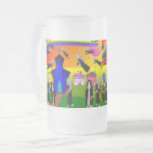 Nonnen-"fliegende Nonnen-" wunderliche Kunst Mattglas Bierglas (Vorderseite Links)