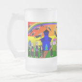 Nonnen-"fliegende Nonnen-" wunderliche Kunst Mattglas Bierglas (Links)