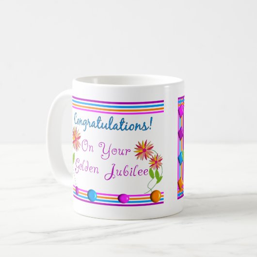 Nonnen-goldene Jubiläum-Geschenke Kaffeetasse (Vorderseite Links)