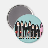 Nonnen "Heading to Church" Magnet (Vorderseite/Rückseite)