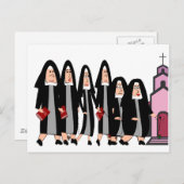Nonnen "Heading to Church" Postkarte (Vorne/Hinten)