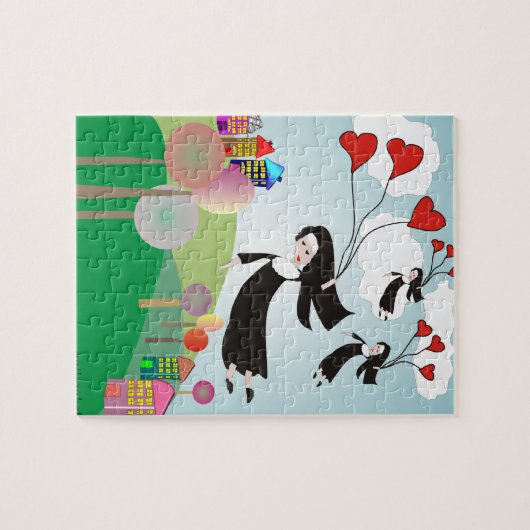 Nonnen-hochfliegendes Puzzlespiel Puzzle (Horizontal)
