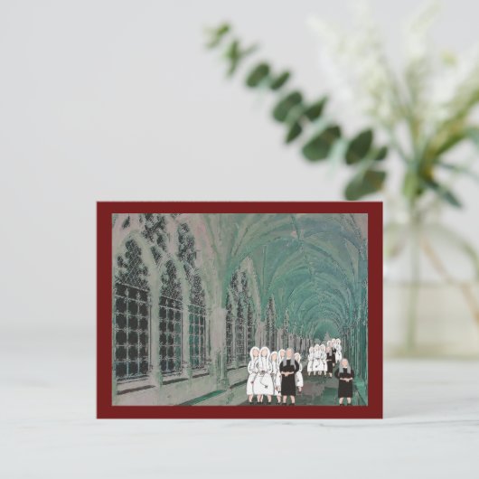Nonnen im Kloster Westminster Postkarte (Stehend Vorderseite)