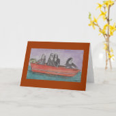 Nonnen in einem Boot Karte (Gelbe Blume)