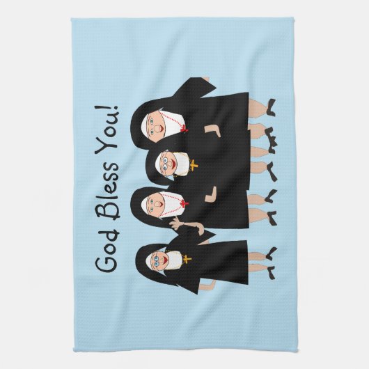 Nonnen in Gewohnheiten Geschirrtuch (Vertikal)