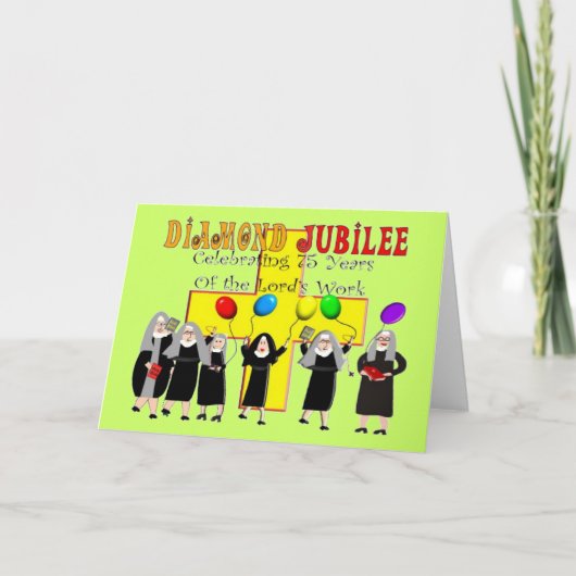 Nonnen-Jubliäum-75. Dienstjahr Karte (Vorderseite)