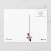 Nonnen mit Regenschirmen "Regen erwartend " Postkarte (Rückseite)