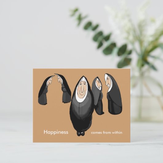 Nonnen Postkarte (Stehend Vorderseite)