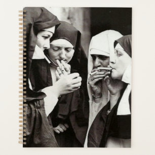 Nonnen Rauchen Vintage Fotografie Planer