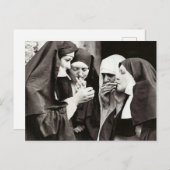 Nonnen Rauchen Vintage Fotografie Postkarte (Vorne/Hinten)
