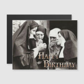 Nonnen Rauchen Vintages Foto Magnetkarte (Vorne/Hinten)