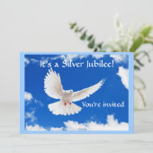 Nonnen Silver 25. Jubiläum Einladungen (Stehend Vorderseite)