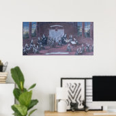 Nonnen unterrichten junge Mädchen Poster (Heimbüro)