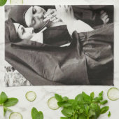 Nonnen Vintages Rauchen Geschirrtuch (Gefaltet)