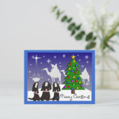 Nonnen-Weihnachtskarten "frohe Weihnachten " (Stehend Vorderseite)