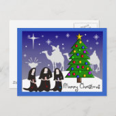 Nonnen-Weihnachtskarten "frohe Weihnachten " (Vorne/Hinten)