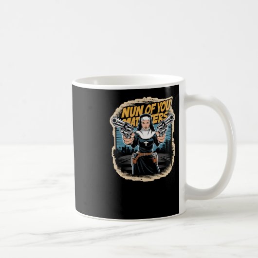 Nonne's Funny Comic Page Art Lover Sticker Kaffeetasse (Rechts)