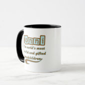 Nonni der begabten Enkelkinder Tasse (Vorderseite Links)