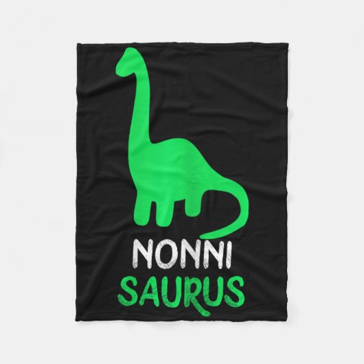 Nonni-Saurus Lustiger Dino Dinosaurier Nonnisaurus Fleecedecke (Vorderseite)