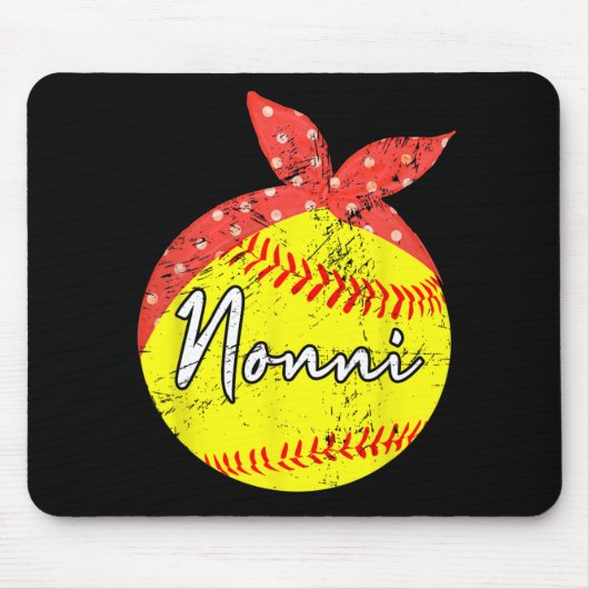 Nonni Softball Ball Mothers Day Mousepad (Vorne)