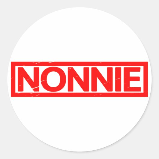 Nonnie Briefmarke Runder Aufkleber (Vorderseite)