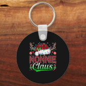 Nonnie Claus Christmas Lights Matching Family Xmas Schlüsselanhänger (Vorderseite)