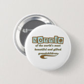 Nonnie der begabten Enkelkinder Button (Vorne & Hinten)