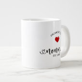 Nonnie Established New Grandmother Gift Jumbo-Tasse (Vorderseite Rechts)