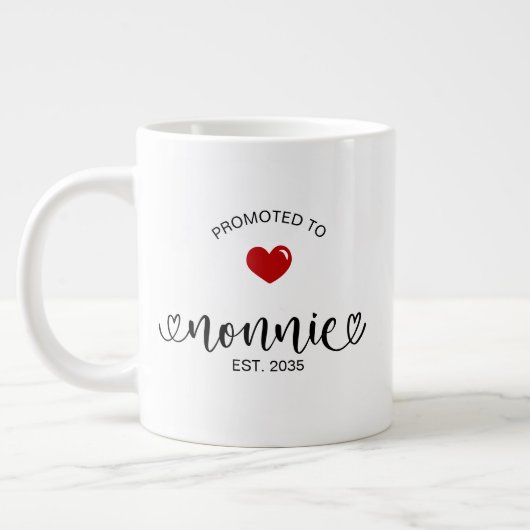 Nonnie Established New Grandmother Gift Jumbo-Tasse (Links)