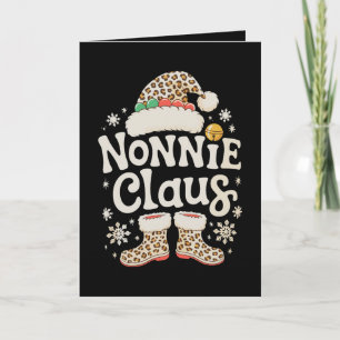 Nonnie Weihnachtsmann Leopard Weihnachten passende Karte