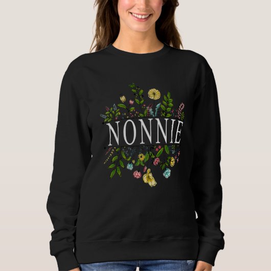 Nonnie Wildblume Garden Schöne Blume Sweatshirt (Vorderseite)
