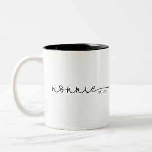 Nonnnie etabliert Oma Gift Zweifarbige Tasse
